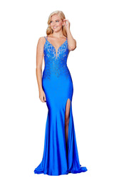 1 of 3 Amarra 20019 Dress Royal-Blue-Multi