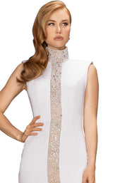 3 of 4 Terani 2011C2006 Dress White-Nude