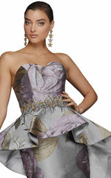 3 of 4 Terani 2011C2023 Dress Taupe-Rose
