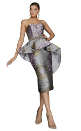 1 of 4 Terani 2011C2023 Dress Taupe-Rose