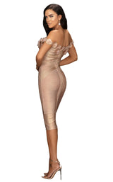 2 of 4 Terani 2011C2519 Dress Rose-Gold