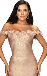 3 of 4 Terani 2011C2519 Dress Rose-Gold