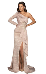 1 of 4 Terani 2011E2038 Dress Mocha