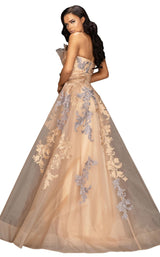 2 of 4 Terani 2011E2047 Dress Champagne-Taupe