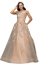 1 of 4 Terani 2011E2047 Dress Champagne-Taupe