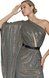 3 of 4 Terani 2011E2055 Dress Gold-Black