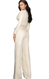 2 of 4 Terani 2011E2063 Jumpsuit White-Gold