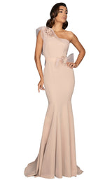 1 of 4 Terani 2011E2092 Dress Champagne-Blush