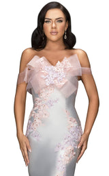 3 of 4 Terani 2011E2093 Dress Silver-Blush