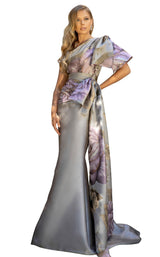 1 of 2 Terani 2011E2100 Dress Taupe-Rose