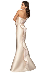 2 of 4 Terani 2011E2424 Dress Champagne
