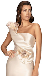 3 of 4 Terani 2011E2424 Dress Champagne