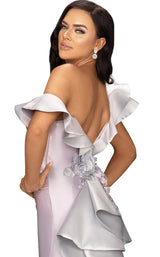 4 of 4 Terani 2011E2428 Dress Orchid-Silver