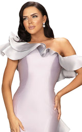 3 of 4 Terani 2011E2428 Dress Orchid-Silver
