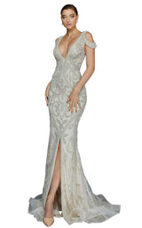 1 of 4 Terani 2011GL2174 Dress Ivory