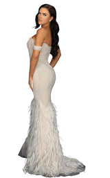 2 of 4 Terani 2011GL2175 Dress Silver-Pearl