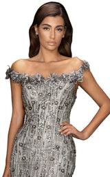 3 of 4 Terani 2011GL2176 Dress Silver