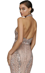 4 of 4 Terani 2011GL2182 Dress Blush-Silver