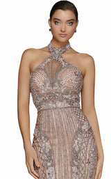 3 of 4 Terani 2011GL2182 Dress Blush-Silver