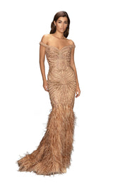 1 of 4 Terani 2011GL2221 Dress Champagne-Bronze