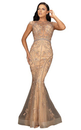 1 of 4 Terani 2011GL2224 Dress Blush-Rose-Gold