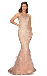 1 of 4 Terani 2011GL2415 Dress Mocha