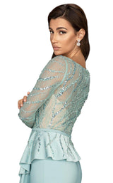 4 of 4 Terani 2011M2116 Dress Sage
