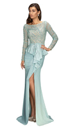 Terani 2011M2116 Dress Sage