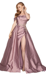 1 of 4 Terani 2011M2119 Dress Mink