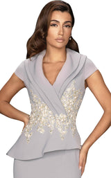 3 of 4 Terani 2011M2135 Dress Silver