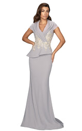 1 of 4 Terani 2011M2135 Dress Silver