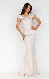 1 of 8 Terani 2011M2167 Dress Champagne