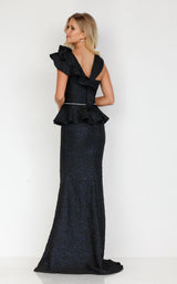 6 of 8 Terani 2011M2167 Dress Navy