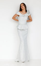 4 of 8 Terani 2011M2167 Dress Sage