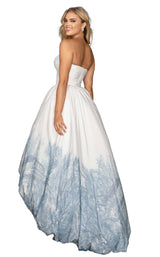 2 of 4 Terani 2011P1003 Dress White-Silver