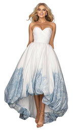 1 of 4 Terani 2011P1003 Dress White-Silver