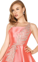 3 of 4 Terani 2011P1021 Dress Coral