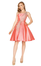 1 of 4 Terani 2011P1021 Dress Coral