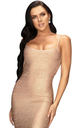 3 of 4 Terani 2011P1035 Dress Gold