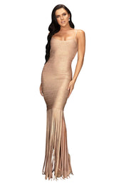 1 of 4 Terani 2011P1035 Dress Gold