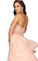 4 of 4 Terani 2011P1068 Dress Blush