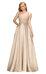 1 of 8 Terani 2011P1094 Dress Sand