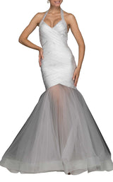 1 of 4 Terani 2011P1147 Dress Ivory-Silver