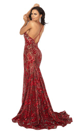 2 of 4 Terani 2011P1153 Dress Red-Nude