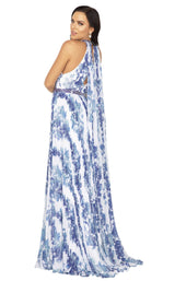 2 of 4 Terani 2011P1155 Dress White-Blue