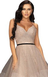 5 of 8 Terani 2011P1200 Dress Blush-Black