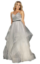 2 of 8 Terani 2011P1200 Dress White-Black