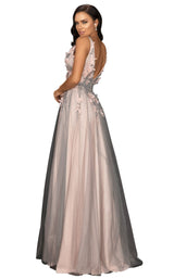 2 of 4 Terani 2011P1207 Dress Silver-Blush
