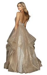 2 of 4 Terani 2011P1214 Dress Gold-Silver