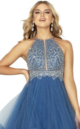 9 of 9 Terani 2011P1217 Dress Blue